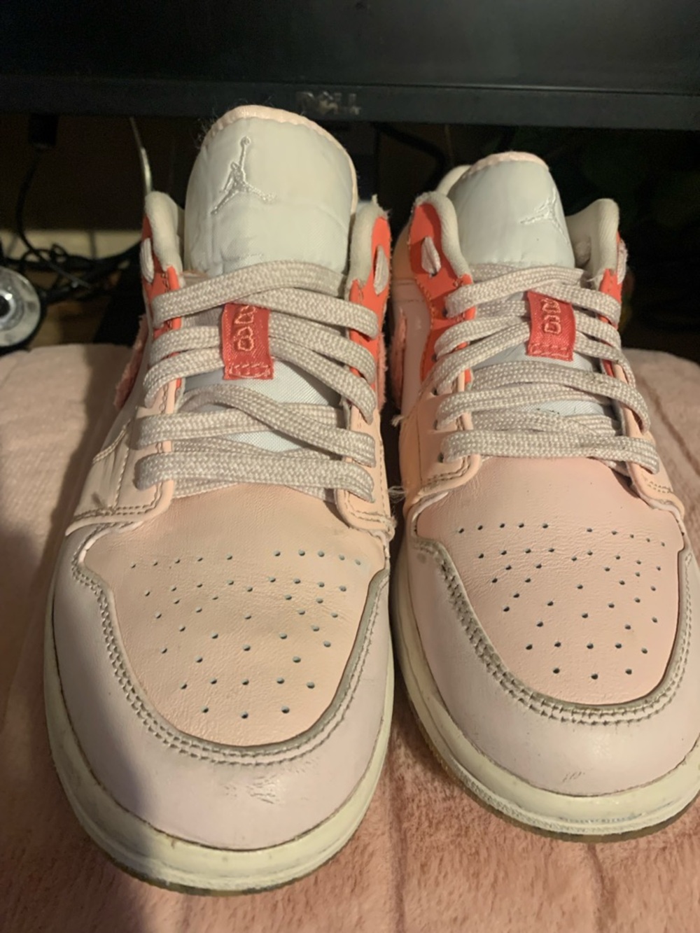 Jordan Kids Pink and Coral Low-Top Sneakers